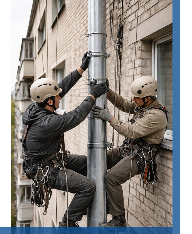 Замена водосточных труб в Кызыле от 6741 р. | ВЫСОТНИК-Кзл