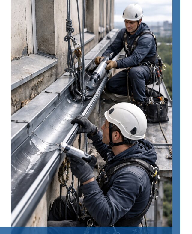 Ремонт водосточных желобов в Кызыле от 6741 р. | ВЫСОТНИК-Кзл