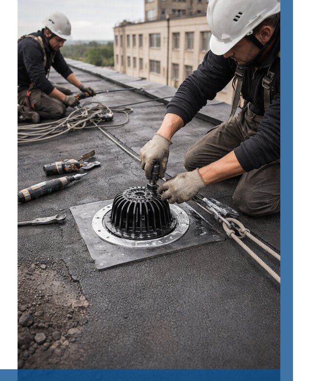 Установка водосточных воронок в Кызыле цена от 3630 р. | ВЫСОТНИК-Кзл