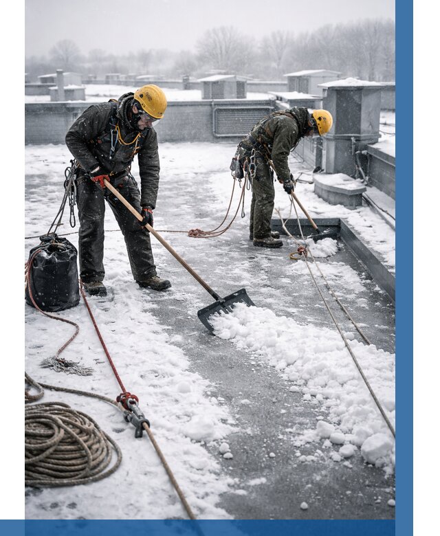 Очистка крыши от снега в Кызыле от 7778 р. | ВЫСОТНИК-Кзл