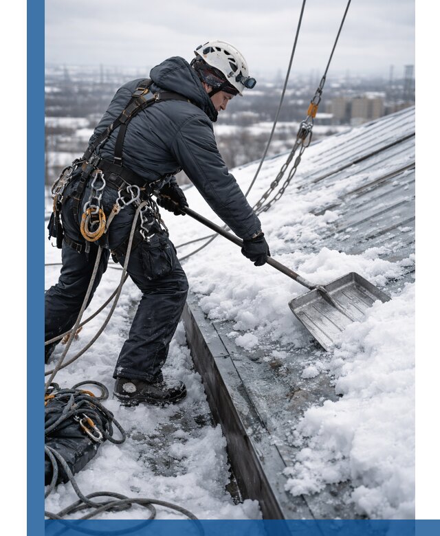Профессиональная очистка кровли от снега и наледи в Кызыле