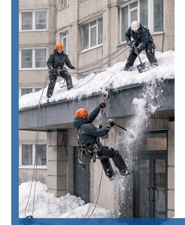 Безопасная очистка навесов от снега в Кызыле круглогодично