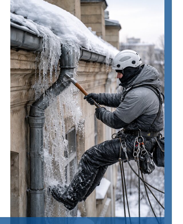 Очистка водостоков от льда в Кызыле от 3630 р. | ВЫСОТНИК-Кзл