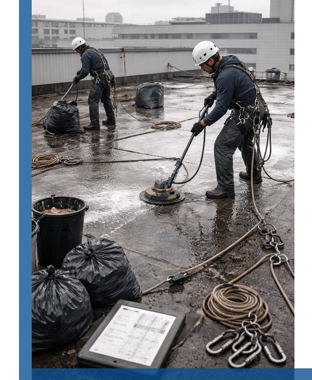 Плановая очистка кровли по графику в Кызыле для безопасности