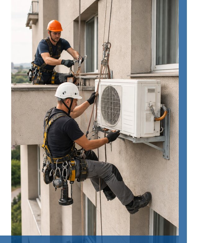 Монтаж внешнего блока кондиционера в Кызыле от 6741 р. | ВЫСОТНИК-Кзл