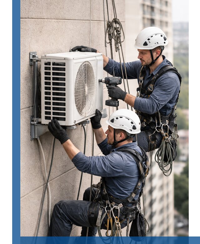 Монтаж внешнего блока кондиционера в Кызыле установка и крепление