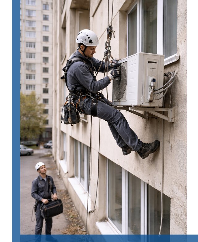 Демонтаж внешнего блока кондиционера в Кызыле профессионально