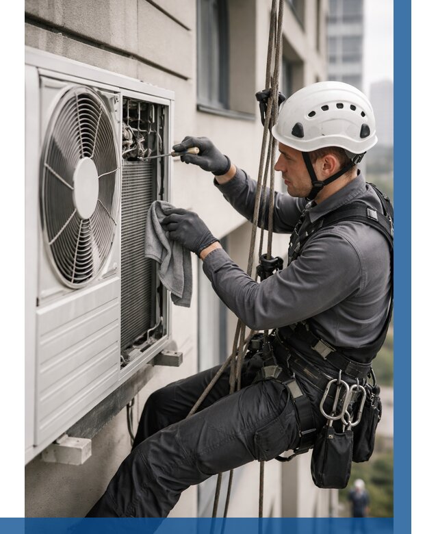 Обслуживание внешнего блока кондиционера в Кызыле от 2800 р.ВЫСОТНИК-Кзл