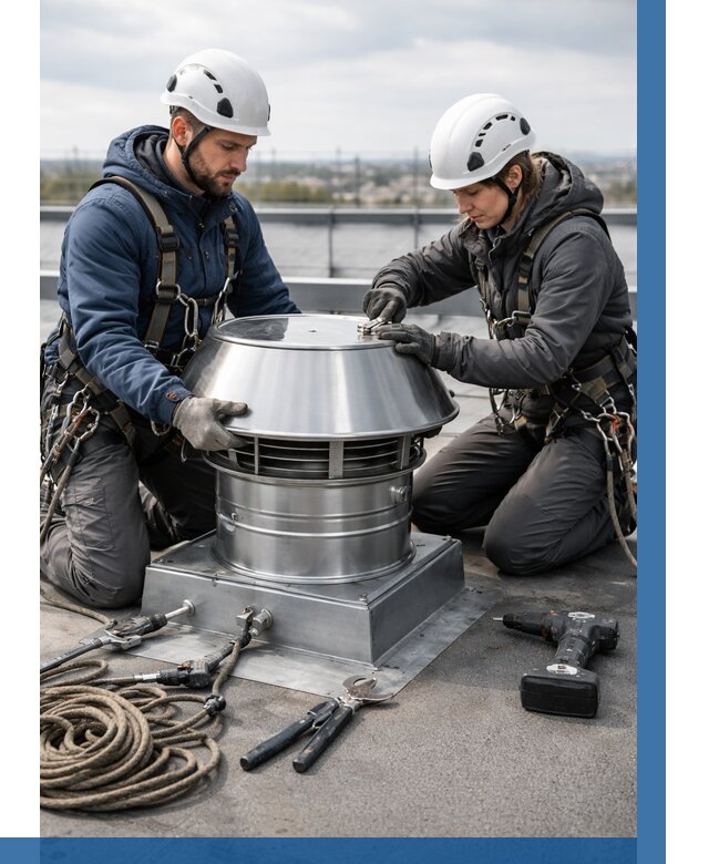 Установка дефлекторов на кровле в Кызыле от 4667 р. | ВЫСОТНИК-Кзл