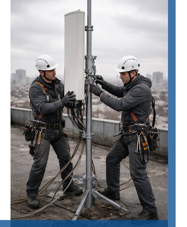 Монтаж антенн связи на крыше в Кызыле от 8815 р. | ВЫСОТНИК-Кзл