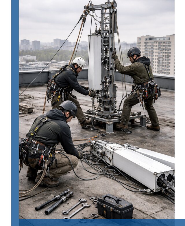 Демонтаж антенн на крыше зданий в Кызыле с гарантией