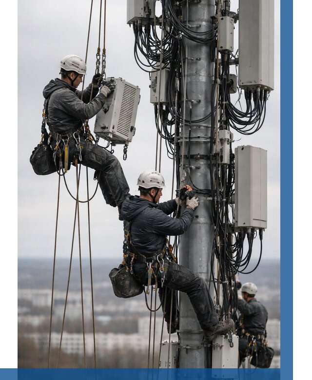 Монтаж оборудования связи на мачте в Кызыле от 7778 р. | ВЫСОТНИК-Кзл