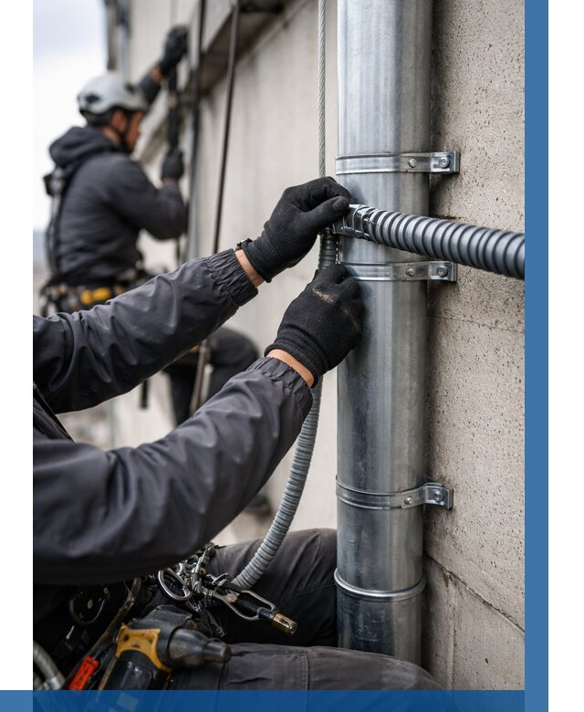 Монтаж гофры для кабеля в Кызыле от 311 р. | ВЫСОТНИК-Кзл