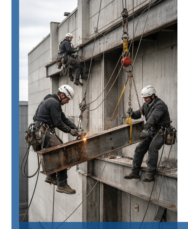 Демонтаж металлоконструкций на высоте в Кызыле под ключ