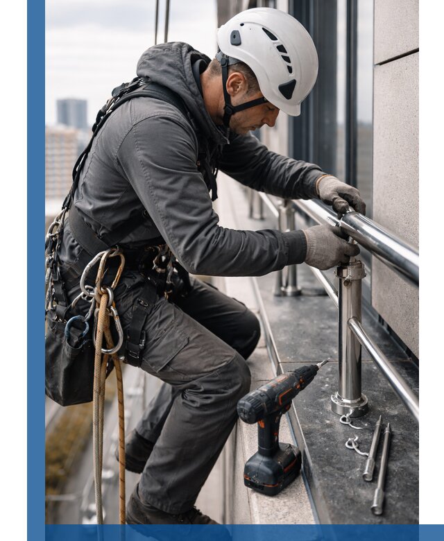 Монтаж ограждений на высоте в Кызыле для зданий и конструкций