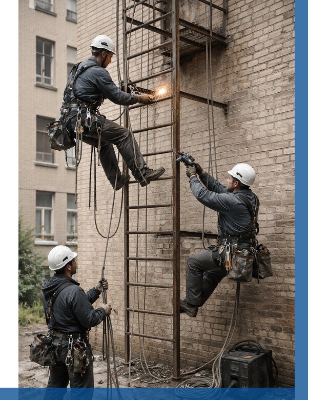 Ремонт пожарной лестницы в Кызыле от 7778 р. | ВЫСОТНИК-Кзл