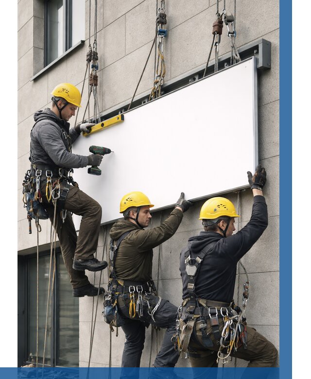 Монтаж рекламной вывески в Кызыле от 8297 р. | ВЫСОТНИК-Кзл