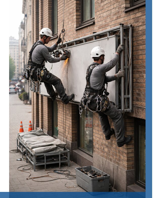 Демонтаж рекламной вывески в Кызыле от 6741 р. | ВЫСОТНИК-Кзл