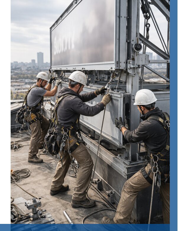 Монтаж крышной рекламной конструкции в Кызыле от 62226 р.|ВЫСОТНИК-Кзл