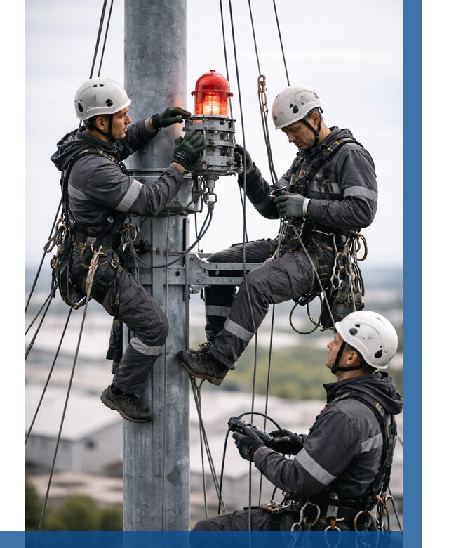 Монтаж заградительных огней в Кызыле от 8815 р. | ВЫСОТНИК-Кзл