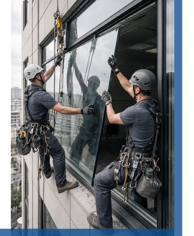 Замена стеклопакетов на высоте в Кызыле от 5704 р. | ВЫСОТНИК-Кзл