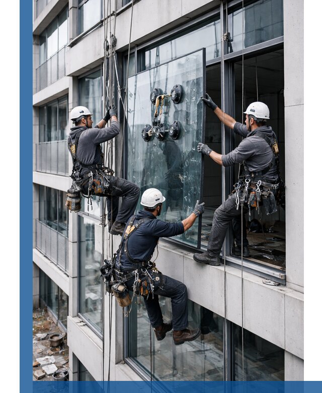 Фасадное остекление и монтаж витражей зданий в Кызыле под ключ