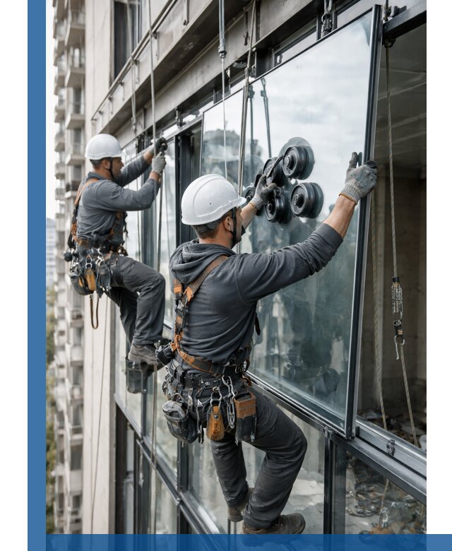 Витражное остекление фасадов и лоджий в Кызыле под ключ