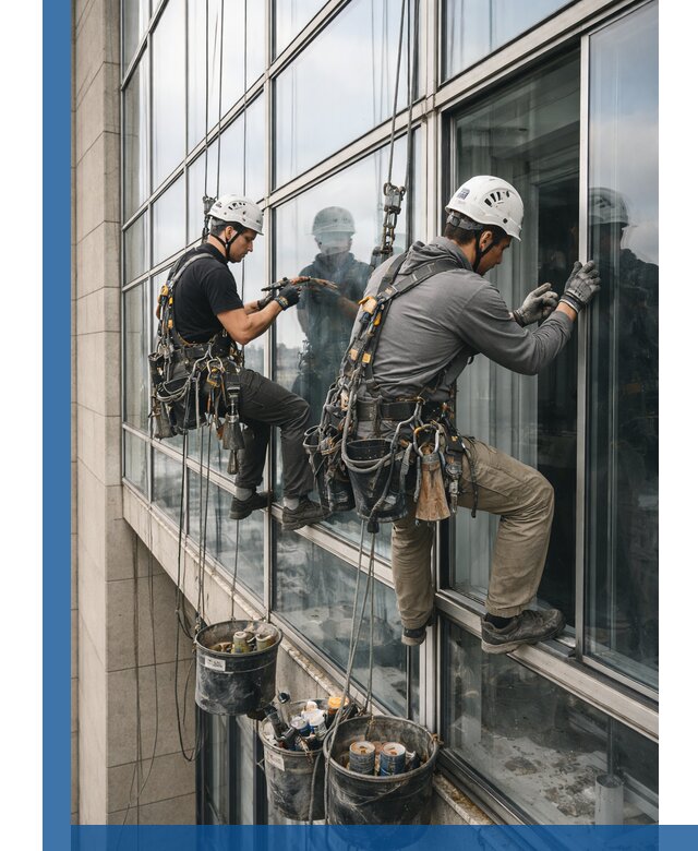 Ремонт витражных конструкций и фасадного остекления в Кызыле