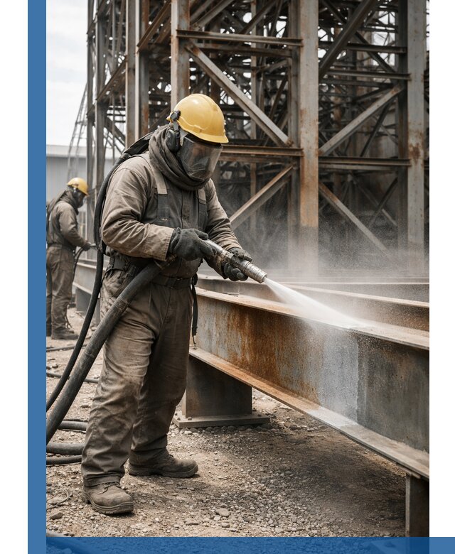 Пескоструйная очистка металлоконструкций в Кызыле промышленная