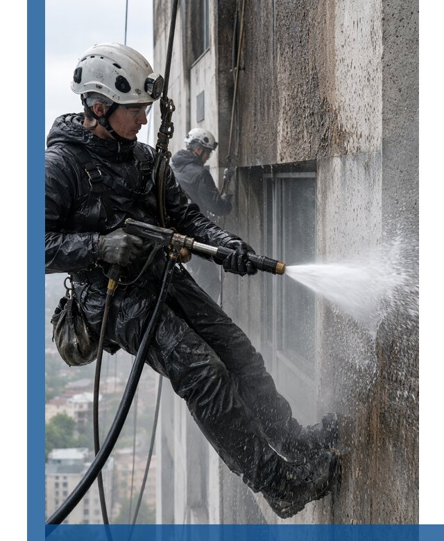 Гидроструйная очистка фасадов и конструкций в Кызыле