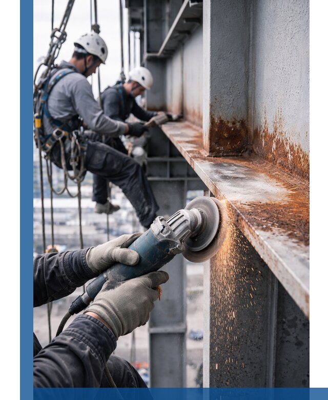 Зачистка металла от ржавчины и подготовка поверхностей в Кызыле