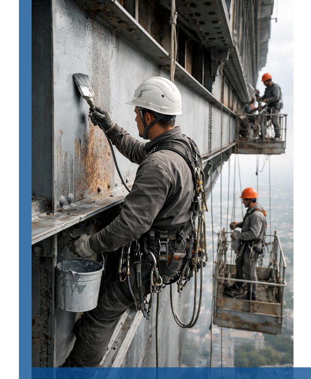 Покраска металлоконструкций на высоте в Кызыле профессионально