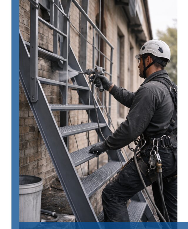 Покраска и антикоррозионная защита пожарных лестниц в Кызыле