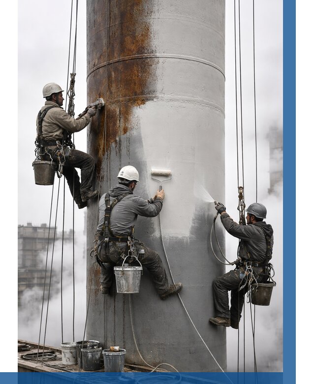 Покраска дымовых труб в Кызыле от 8815 р. | ВЫСОТНИК-Кзл