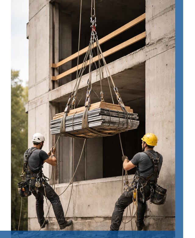 Подъем материала на этаж веревками в Кызыле от 1556 р. | ВЫСОТНИК-Кзл