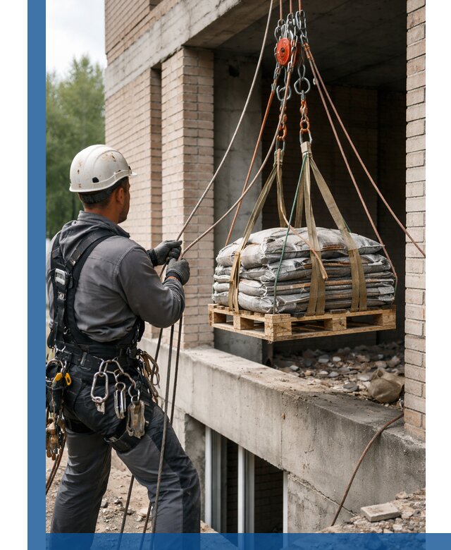 Подъем материалов на этаж веревками в Кызыле оперативно