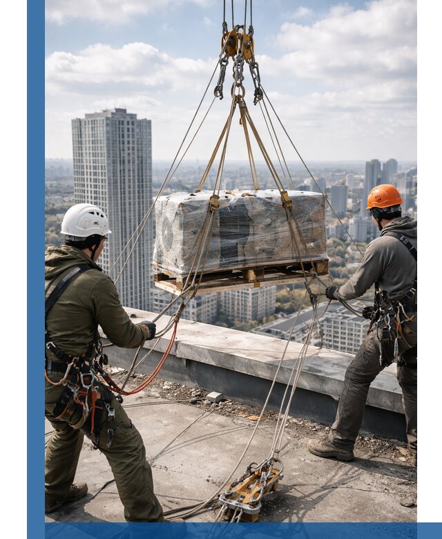 Подъем и монтаж крупногабаритных грузов на крышу в Кызыле