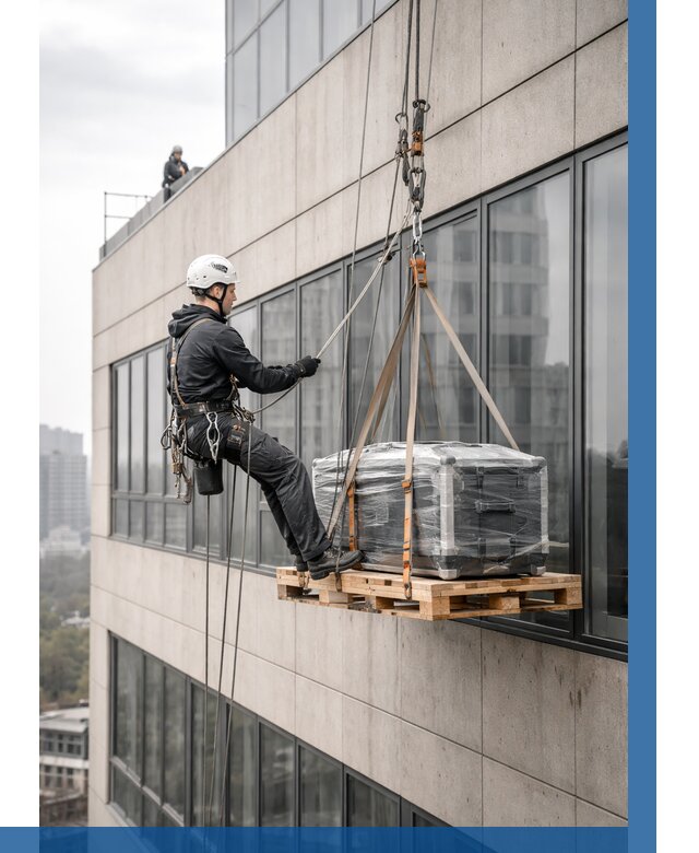 Спуск груза по фасаду в Кызыле от 3630 р. | ВЫСОТНИК-Кзл