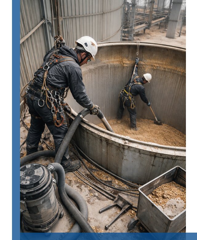 Профессиональная чистка зерновых бункеров в Кызыле с выездом