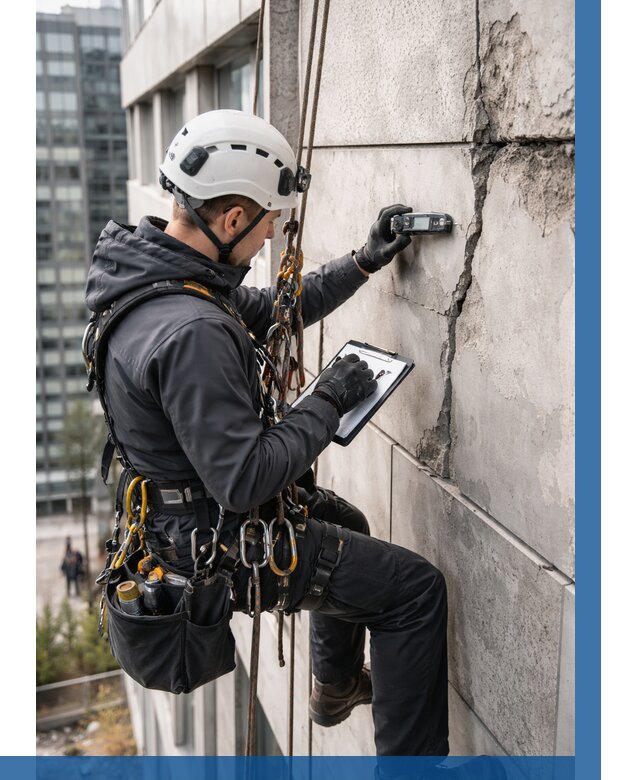 Обследование фасада альпинистами в Кызыле от 124 р. | ВЫСОТНИК-Кзл