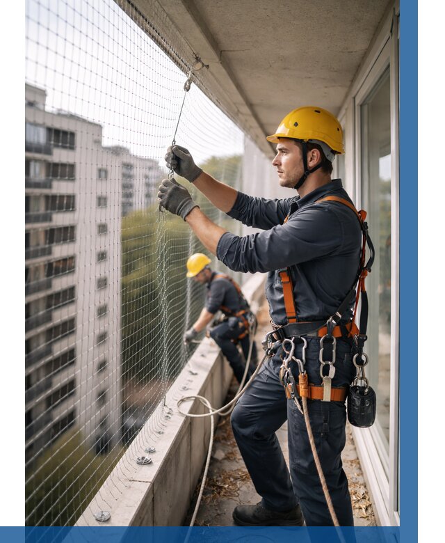 Монтаж сетки от птиц в Кызыле от 4667 р. | ВЫСОТНИК-Кзл