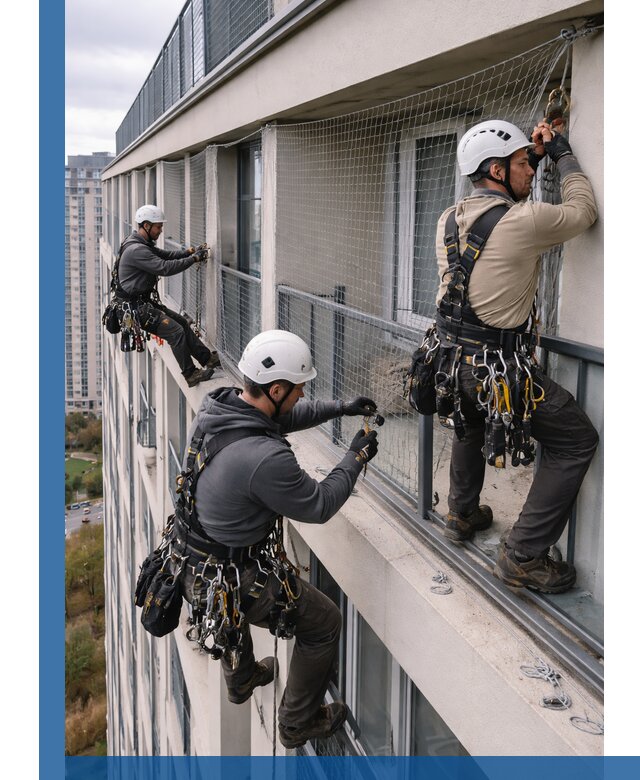 Профессиональный монтаж защитной сетки от птиц в Кызыле